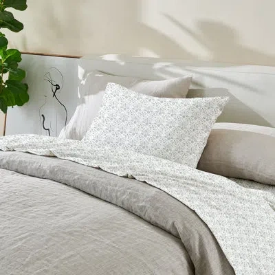 Patina Vie Maison Pre Washed Microfiber Printed Sheet Set - Killian Collection In Foliage Day,green