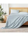 Patina Vie Maison Pre-washed Ultra-soft Solid Bed Sheet Set In Blue