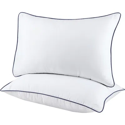 Patina Vie Maison Set Of 2 Down Alternative Microfiber Queen Pillows In White