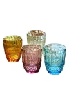 Patina Vie Maison Set Of 4 Multicolor Stemless Glasses