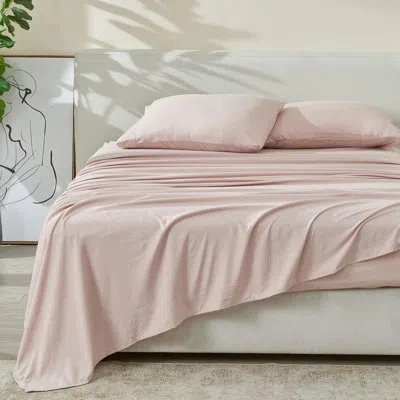 Patina Vie Maison Ultra-soft Pre-washed Microfiber Sheet Set In Dusty Rose