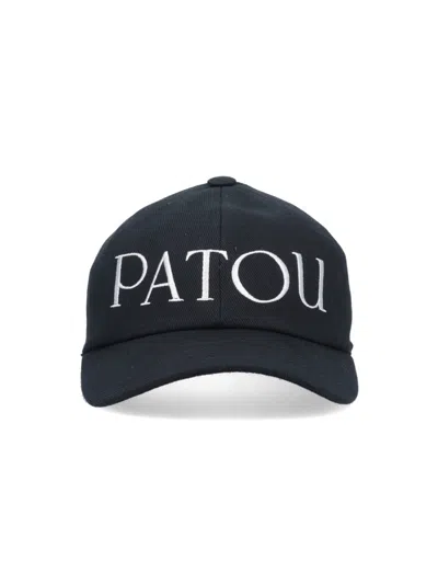 Patou 100% Cotton Statement Hat In Black