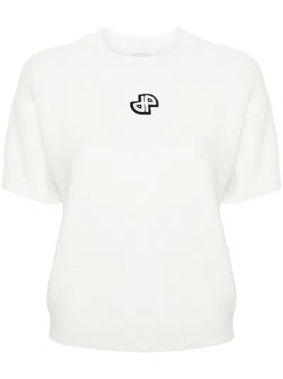 Patou 3d-knit Short-sleeved Jumper In Neutrals