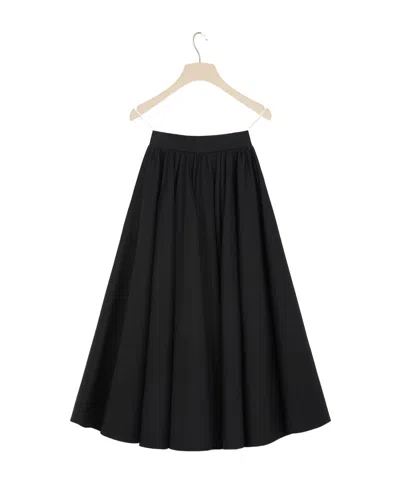Patou A-line Midi Skirt In Black