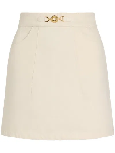 Patou A-line Mini Skirt In Neutrals