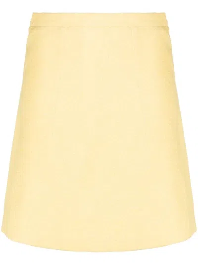 Patou A-line Mini Skirt In Yellow & Orange