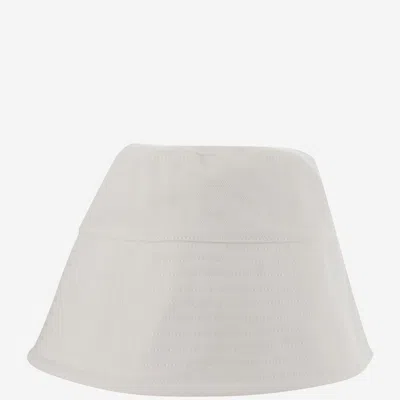 Patou Ac02701320 Embroidered Logo Cotton Bucket Hat In White