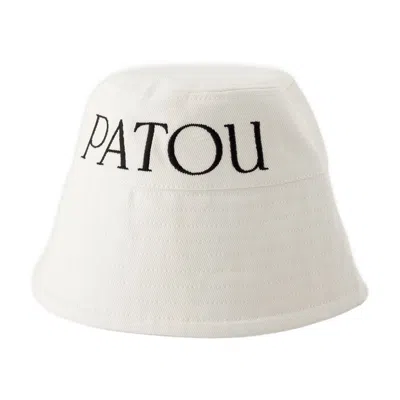 Patou Ac0270132001w Logo-embroidered Cotton Bucket Hat In White