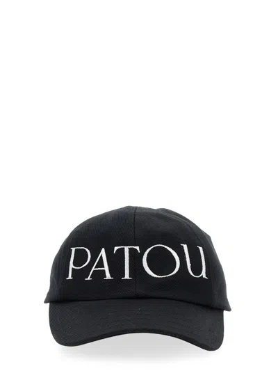 Patou Ac040_0132999b Logo Cotton Baseball Cap In Black