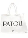 Patou Canvas Tote Bag In White
