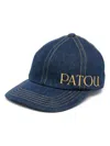 Patou Logo-embroidered Denim Baseball Cap In Blue
