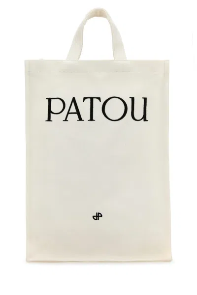 Patou Vertical  Tote In White