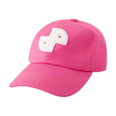 Patou Ac0630175455p Logo-embroidered Cotton Baseball Cap In Pink