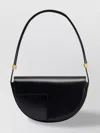 Patou Leather Shoulder Bag With Adjustable Strap