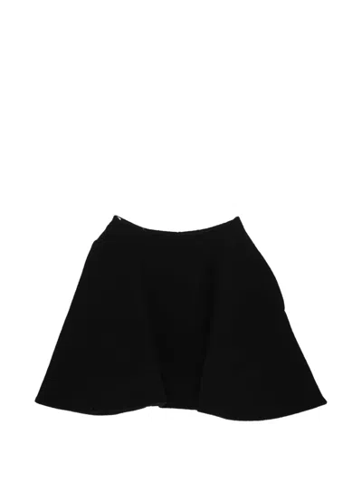 Patou A-line Flared Mini Skirt In Black