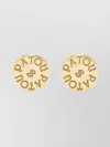 Patou Ancient Coins Circular Stud Earrings In Yellow