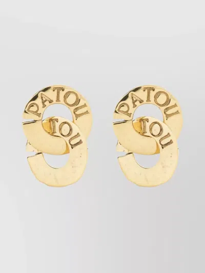 Patou Ancient Coins Gold-tone Earrings In Yellow