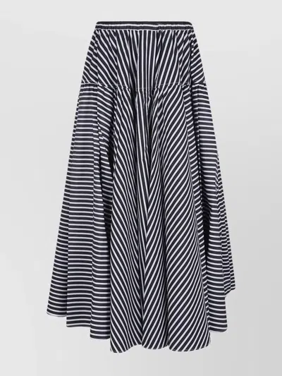 Patou Ankle Length Cotton Poplin Flared Skirt