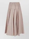 Patou Ankle Length Flared Skirt With Side Pockets