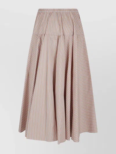 Patou Ankle Length Flared Skirt With Side Pockets