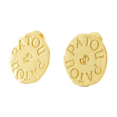Patou Antique Coin Earrings In Gold