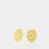 Patou Ancient Coins Circular Stud Earrings In Gold