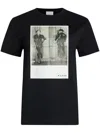 Patou Art Deco T-shirt Mit Grafischem Print In Schwarz