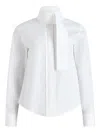 Patou Ascot Collar Blouse Clothing In White