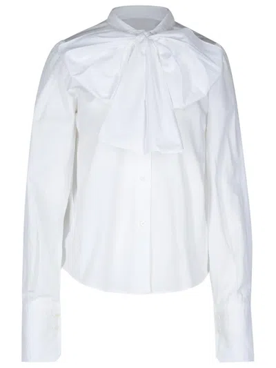 PATOU PATOU 'ASCOT' WHITE COTTON BLOUSE