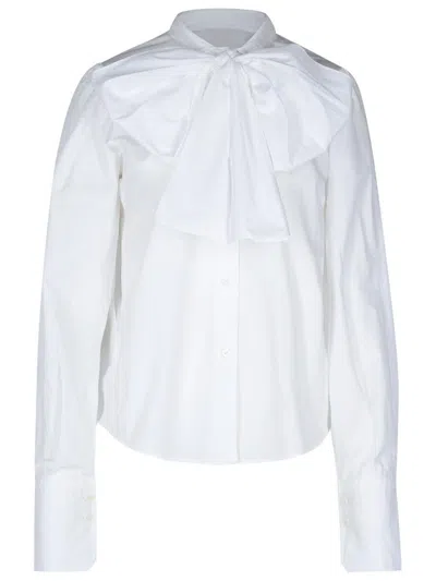 PATOU PATOU 'ASCOT' WHITE COTTON BLOUSE