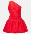 Patou One-shoulder Mini Dress In Red