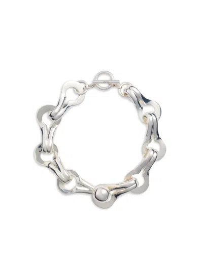 Patou Asymmetric Chain Necklace In Silver