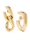 Patou Asymmetric Earrings In Gold