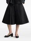 Patou Asymmetric Faille Shorts In Black