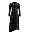 Patou Asymmetric Lace Dress In Black