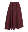 Patou Asymmetric Midi Skirt In Burgundy