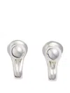 Patou Asymmetric Stud Earrings In Silver