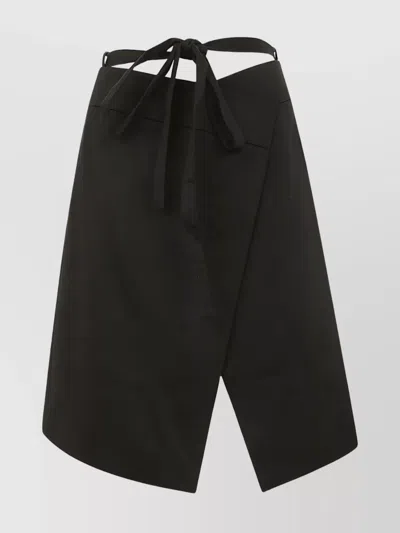 PATOU ASYMMETRIC WRAP MIDI SKIRT