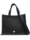 Patou Modern Tote With Versatile Straps In Black