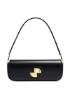 Patou Shoulder Bag With Structured Silhouette And Adjustable Strap In Black