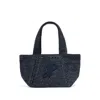 Patou Small Jp Monogram Trapeze-design Tote Bag In Blue