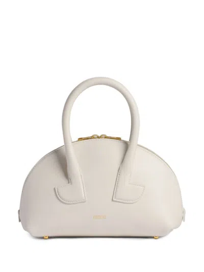 Patou Calf Leather Hand Bag In White