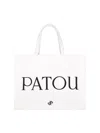 Patou Canvas Tote Bag In White