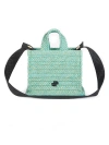 PATOU GREEN NATURAL RAFFIA TOTE