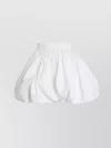 Patou Balloon Silhouette Pleated Skirt With Elastic Waistband