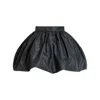Patou Flared Draped Mini Skirt In Black
