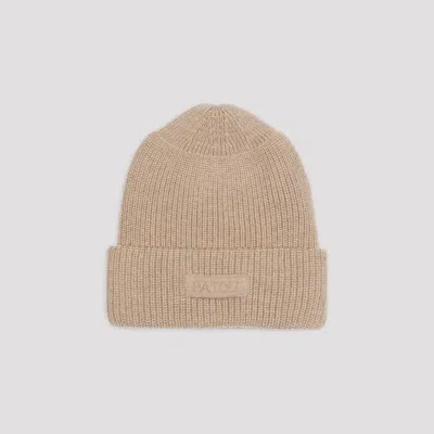 PATOU WOMEN BEIGE BEANIE HAT, ONESIZE LUXURY HATS FOR WOMEN DARVEYS