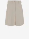Patou Beige Denim Bermuda Shorts In Gray