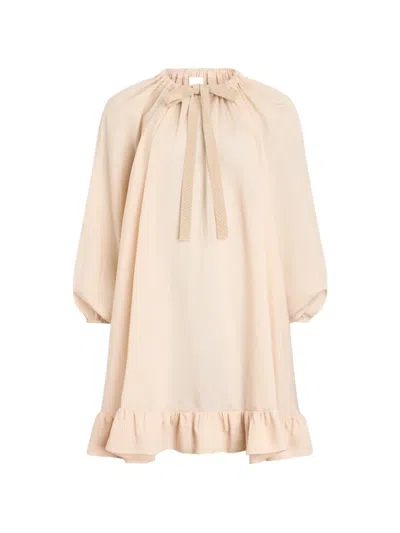 Patou Beige Lyocell Silk Dress In Pink