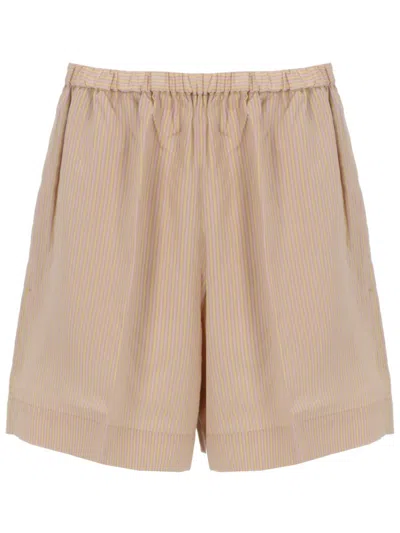 Patou Shorts Da Spiaggia In Misto Seta In Neutral